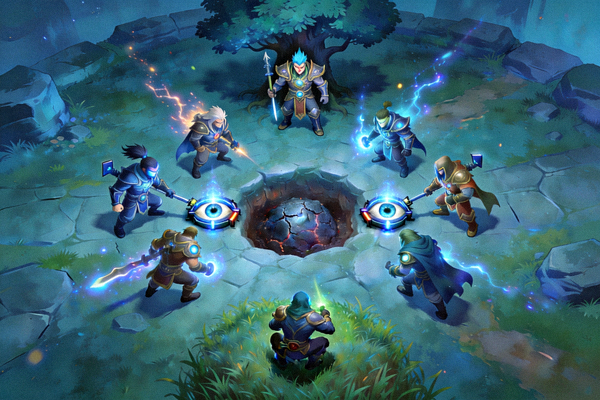 DOTA2肉山争夺前视野布控与团队站位画面